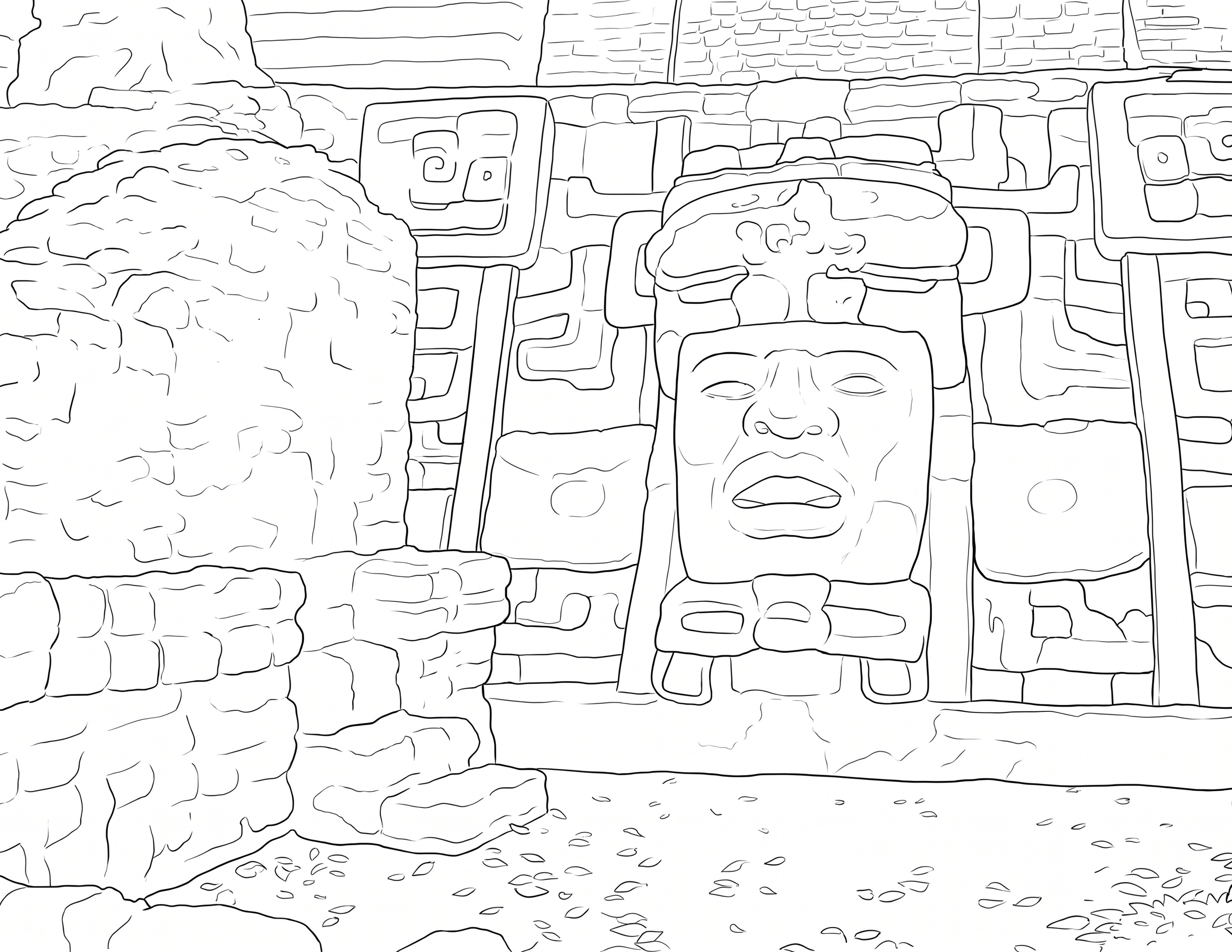 Hoja de actividades del Templo de la Máscara en Lamanai