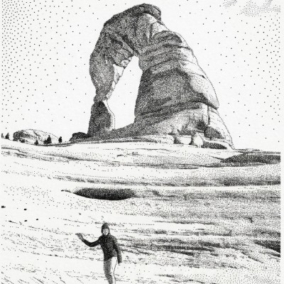 Figura Sob Delicate Arch