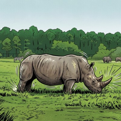 Scena di Rinoceronte Grafica