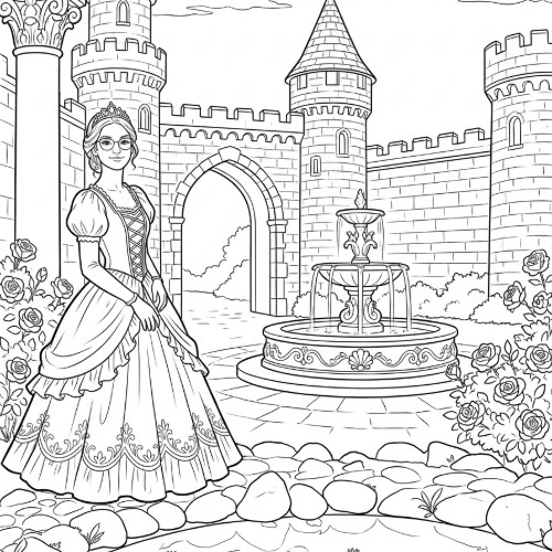 Tema da Colorare per Principesse Risultato