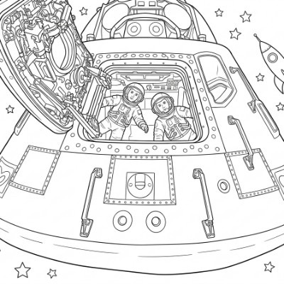 Astronauten in de Cockpit
