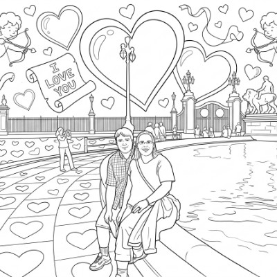 Coppia con nastro d’amore