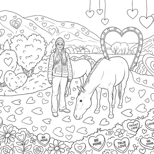 Pagina da colorare di San Valentino Risultato