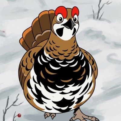 Uccello invernale cartoon