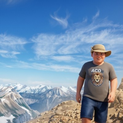 Portrait en montagne