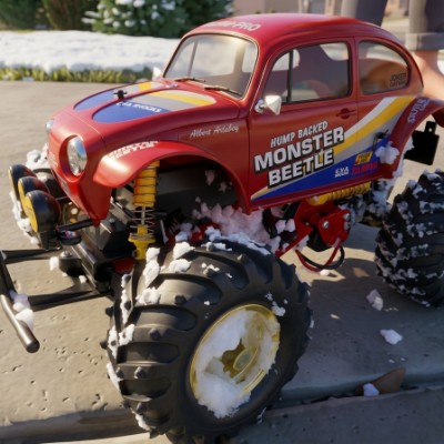 Camion de monstre enneigé