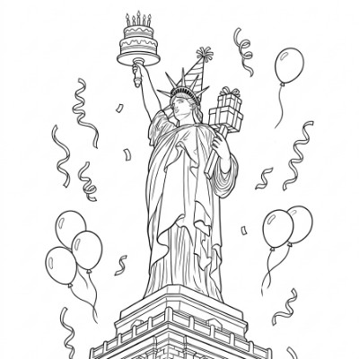 Pagina di compleanno della Statua della Libertà