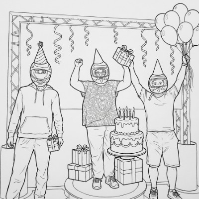 Celebrazione di compleanno di gruppo