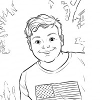 Smiles Become Coloring-Page Portraits