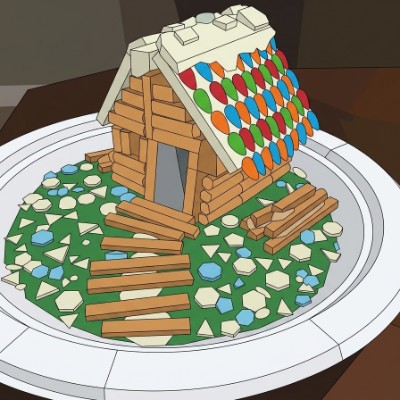 Maisons en pain d'épice et formes