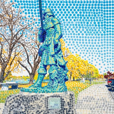 Statua del Soldato in Autunno