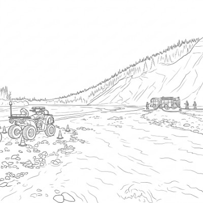 Scène de Sauvetage Tout-Terrain