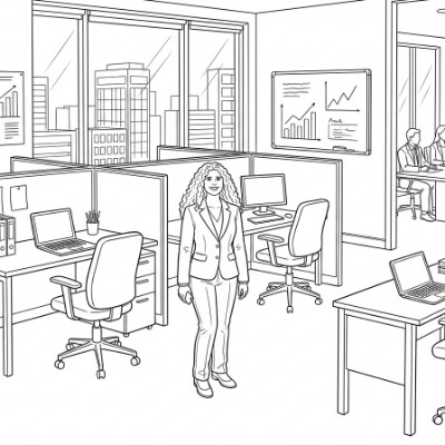 Portrait de Bureau Moderne